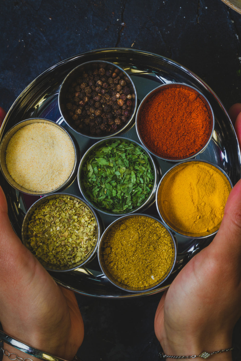 KitchenCraft World of Flavours Indian Stainless Steel Masala Dabba