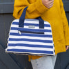 KitchenCraft Lulworth 11.5 Litre Blue Stripe Holdall Style Cool Bag image 6