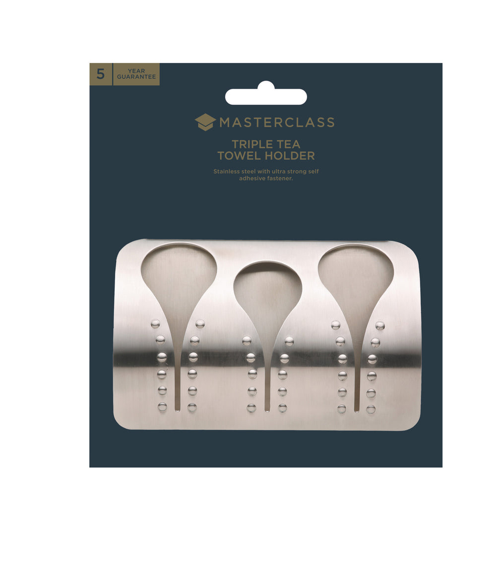 MasterClass Stainless Steel Triple Towel Holder