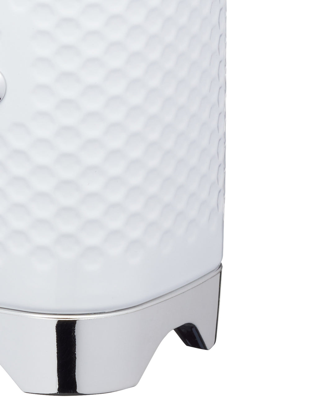 Lovello Retro Utensil Holder with Geometric Textured Finish - Ice White