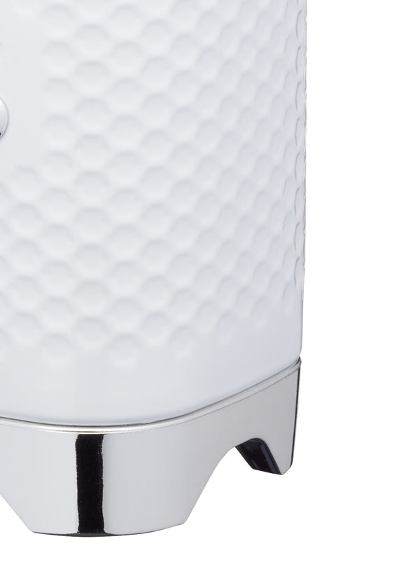 Lovello Retro Utensil Holder with Geometric Textured Finish - Ice White image 3