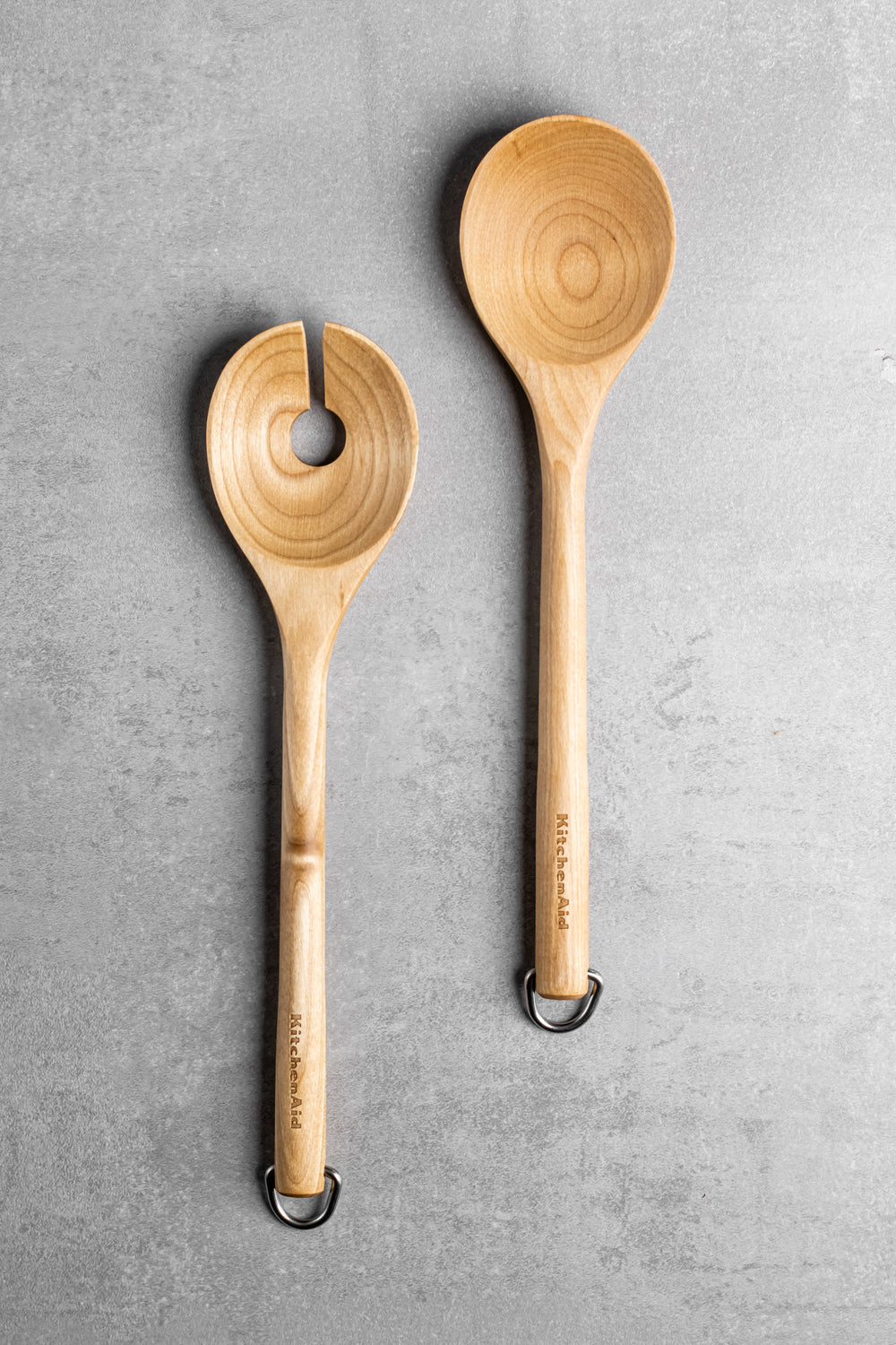 KitchenAid Birchwood Salad Servers, Fork and Spoon