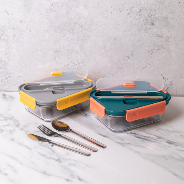 BUILT Lunch Set with Stylist Glass 900 ml Lunch Box  and Tropics Glass 900 ml Lunch Box image 2