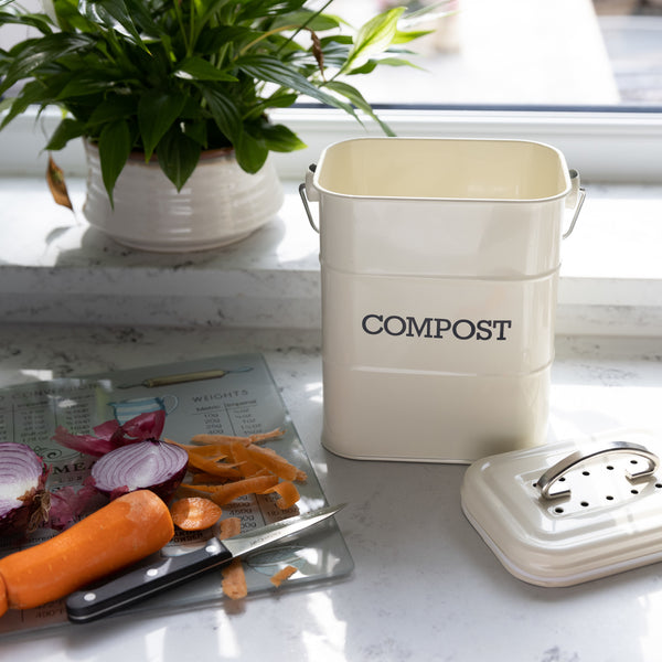 Living Nostalgia Antique Cream Compost Bin image 7