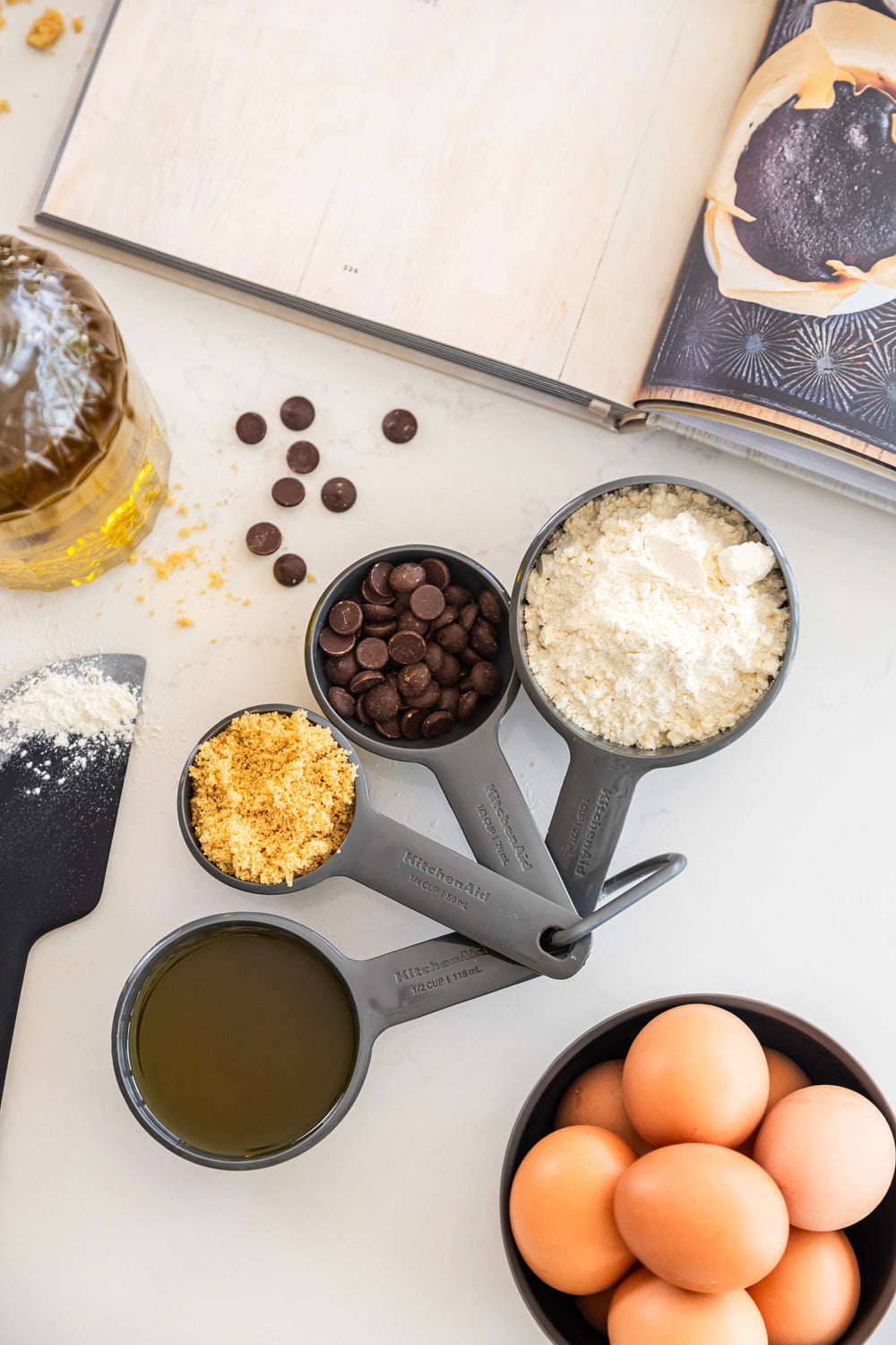 KitchenAid 4pc Measuring Cup Set - Charcoal Grey
