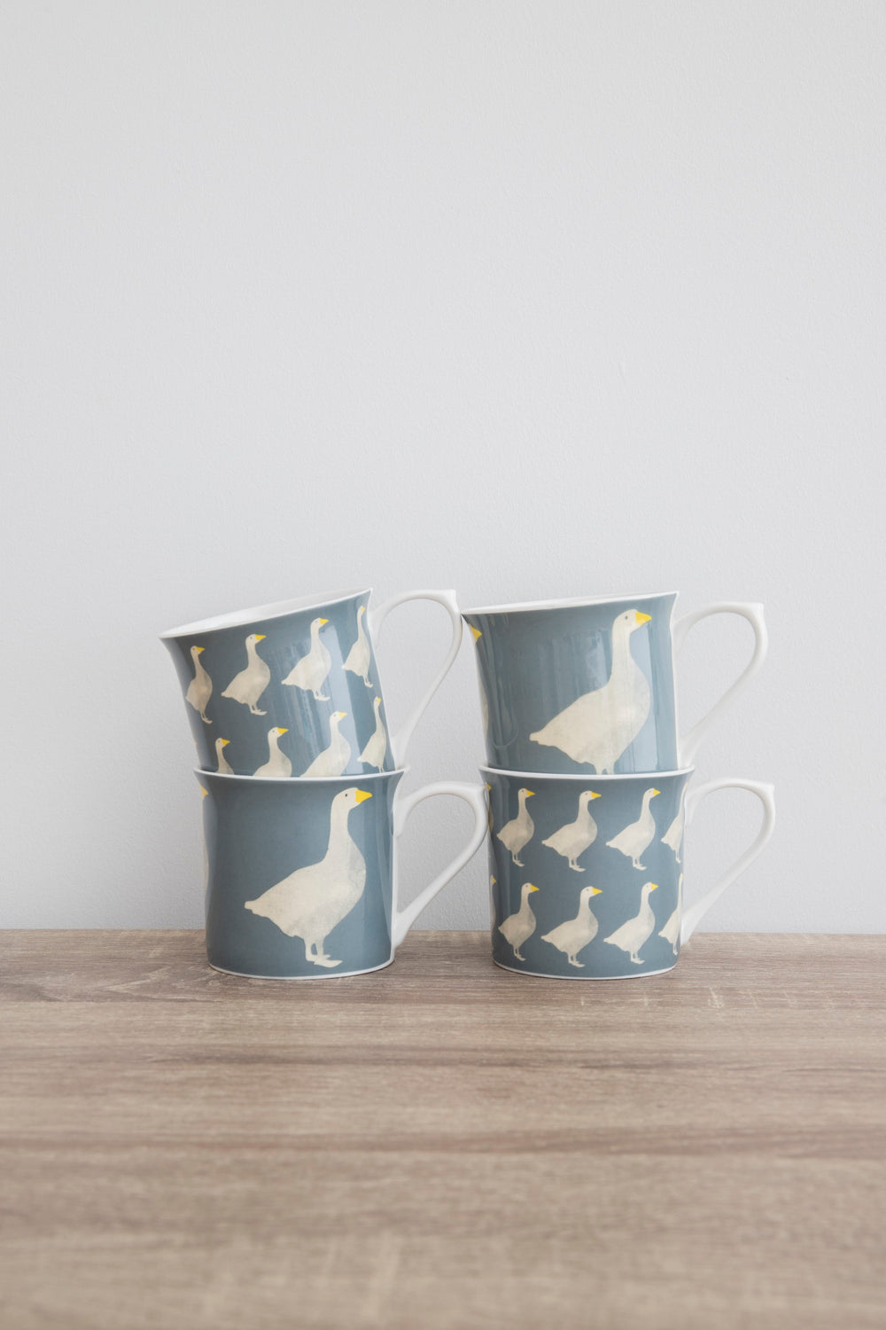 KitchenCraft Fluted Geese Design Mugs - Set of 4