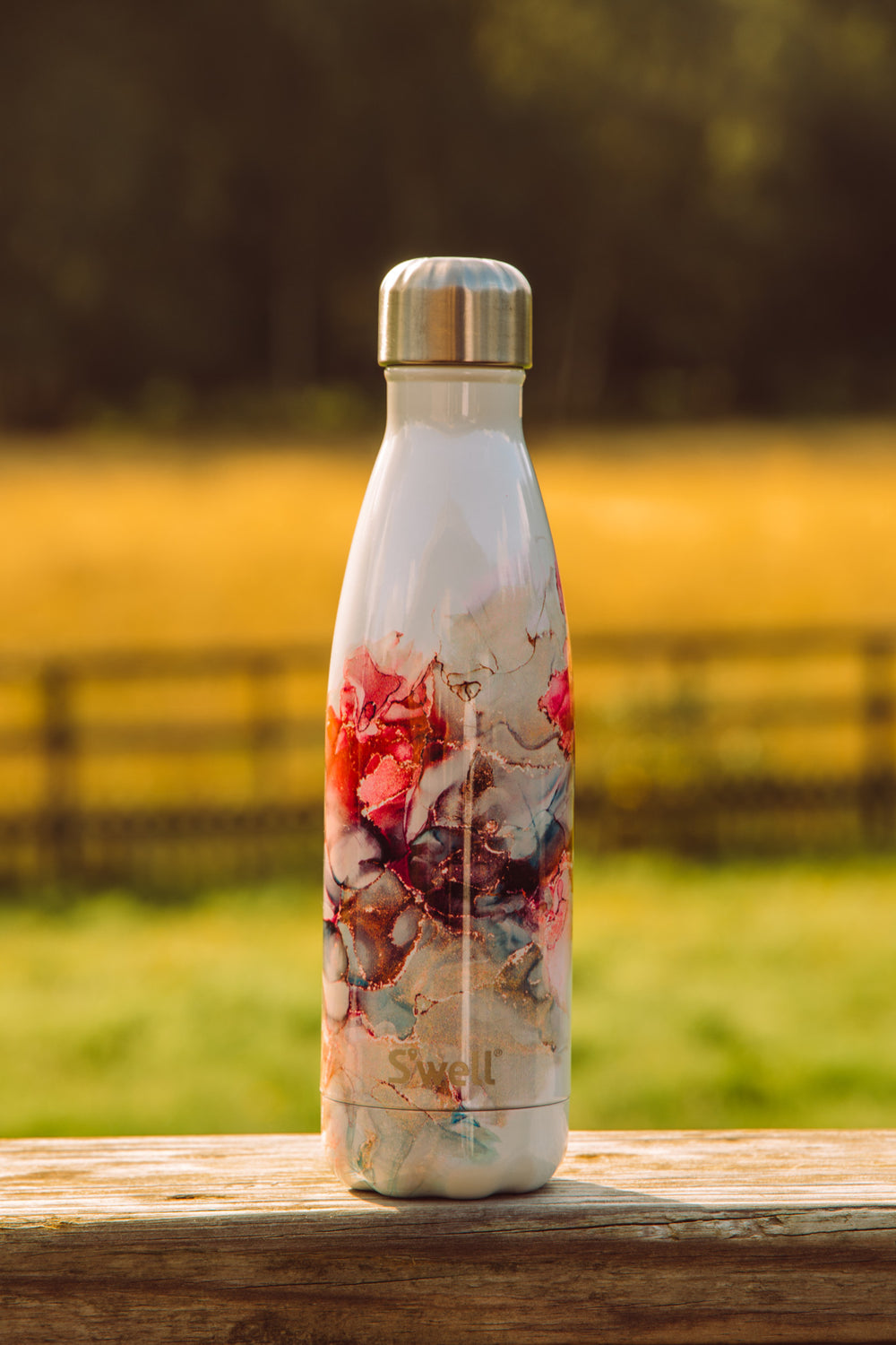 S'well Rose Marble Stainless Steel Water Bottle, 500ml