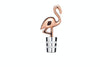 2pc Wine Accessories Gift Set including Double Walled Stainless Steel Wine Cooler and Flamingo Bottle Stopper image 3