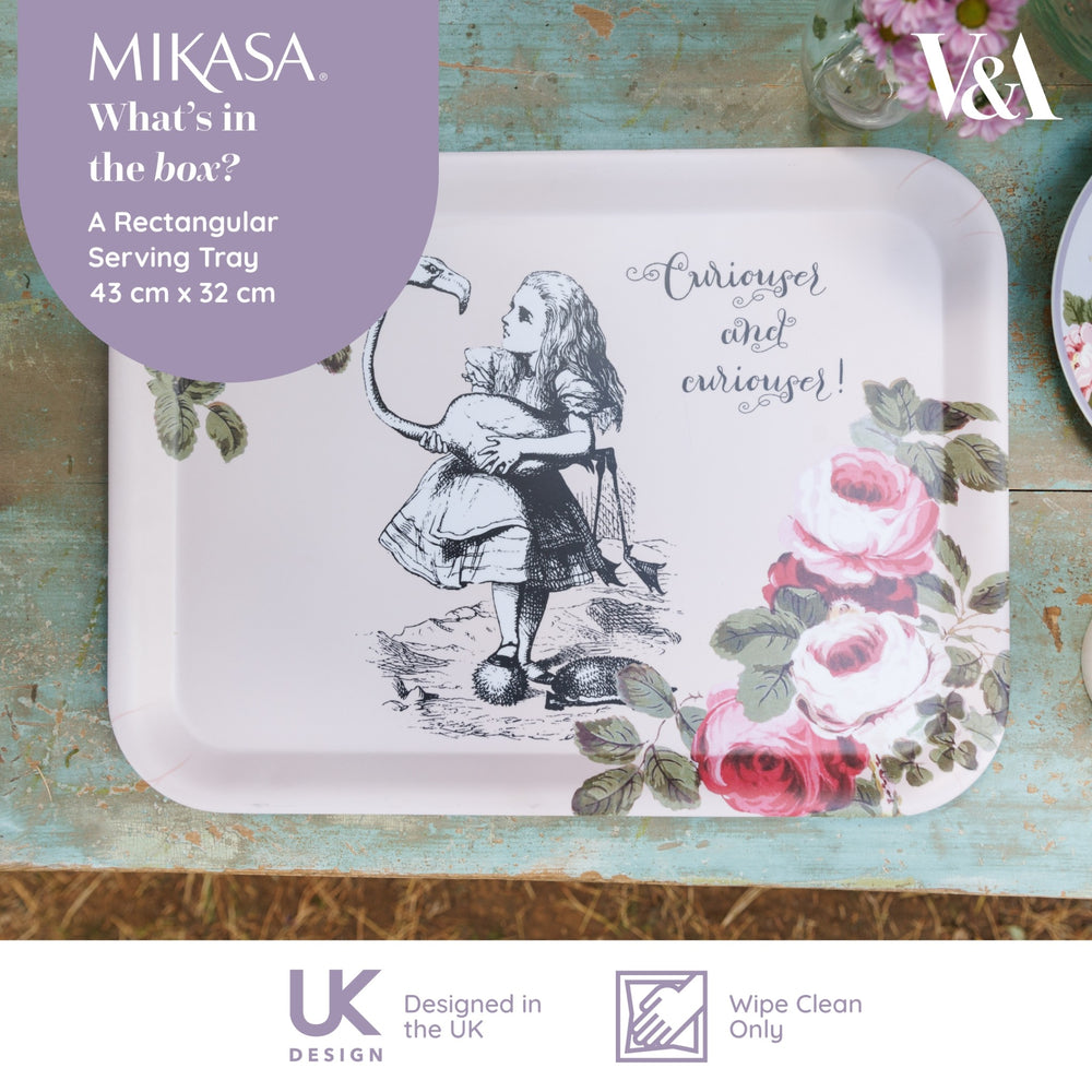 Mikasa and the V&A Alice In Wonderland Large Rectangle Tray