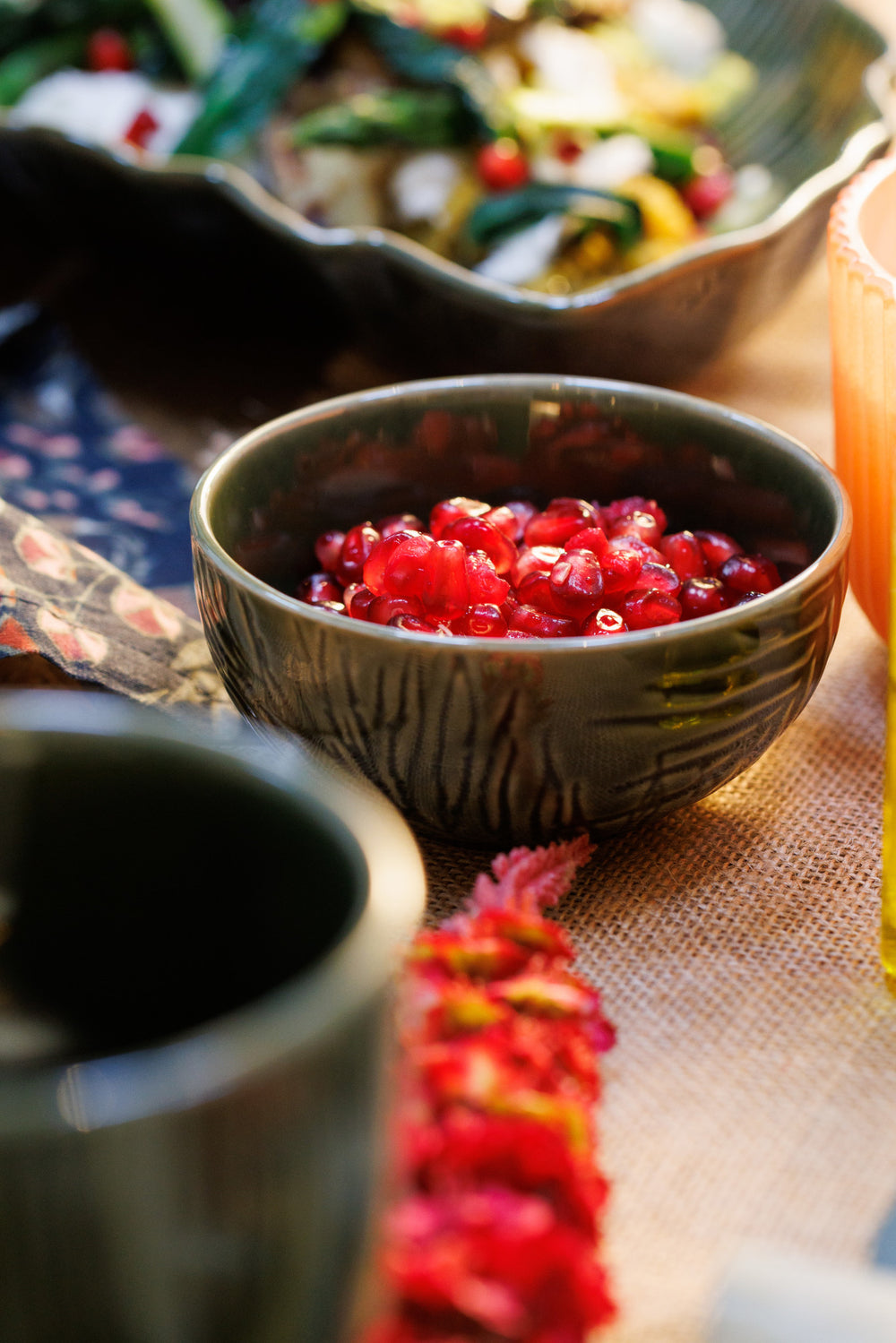 Mikasa Jardin Stoneware Dip Bowls, Set of 4, 10cm, Green