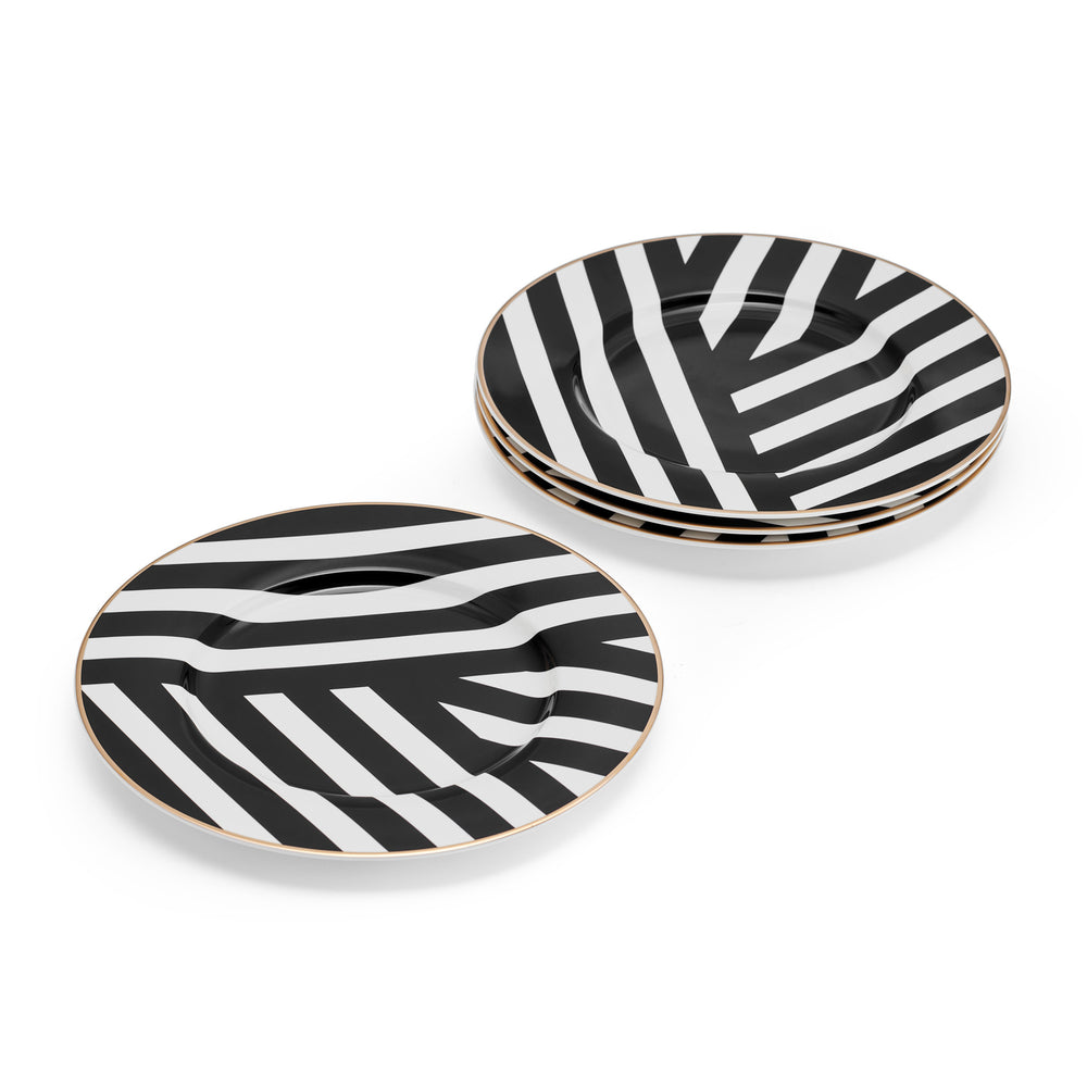 Mikasa Luxe Deco China Side Plates, Set of 4, 21cm