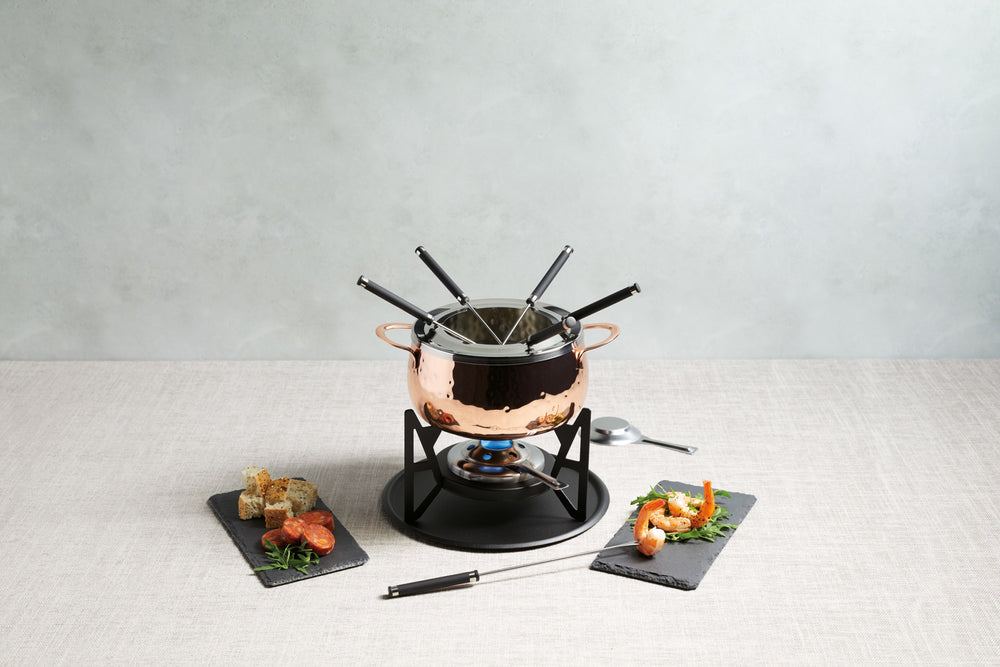 Artesà Hand Finished Copper Effect Fondue Set