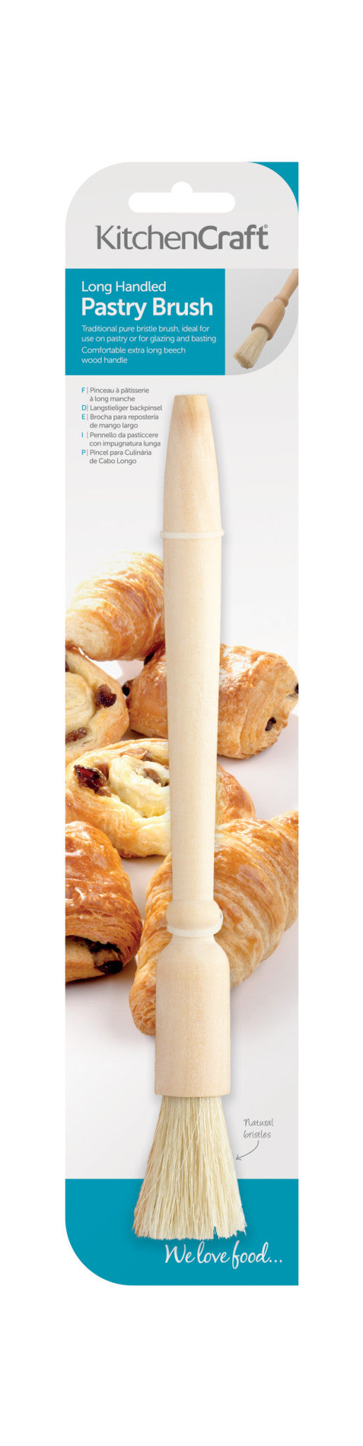 KitchenCraft Large 25cm Wooden Pastry / Basting Brush