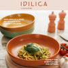 KitchenCraft Idilica Stoneware Pasta Bowls, Set of 4, 21cm