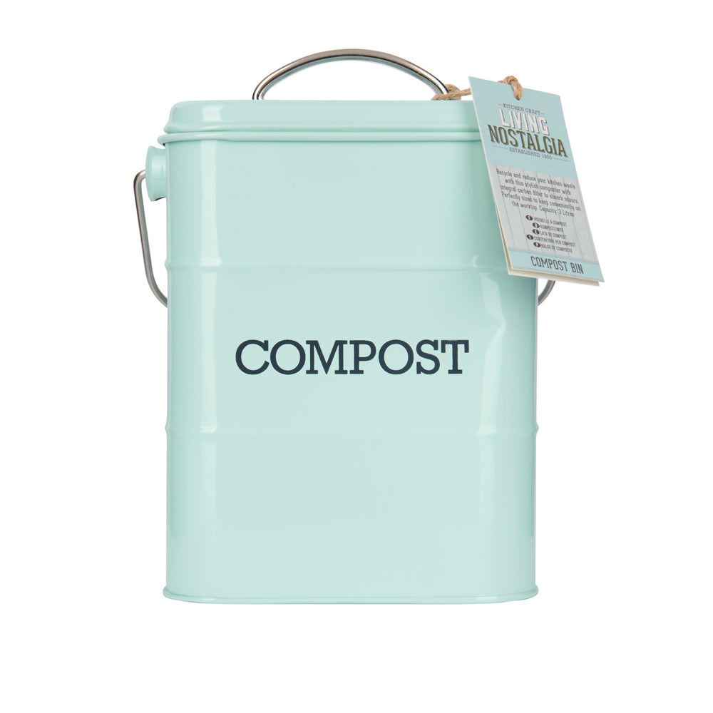 Living Nostalgia Vintage Blue Compost Bin
