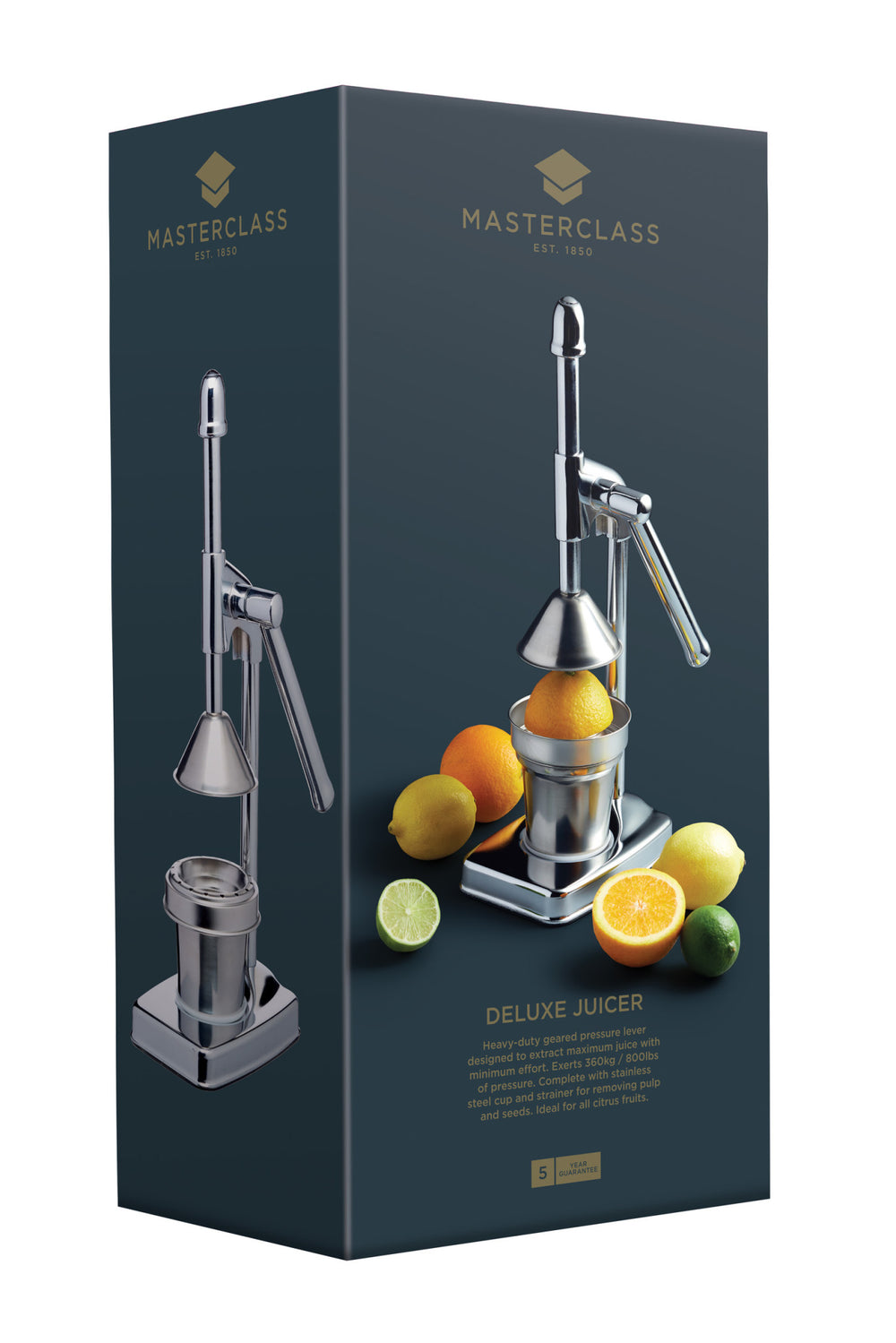 MasterClass Deluxe Chrome Plated Lever-Arm Juicer