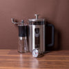 3pc Cafetière Gift Set with Stainless Steel Pisa 8-Cup Cafetière, Manual Coffee Grinder and Milk Frothing Thermometer