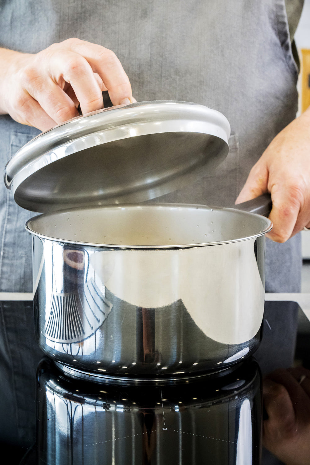 KitchenCraft Stainless Steel Extra Deep Saucepan, 20cm