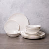 12pc White Porcelain Dining Set with 4x Dinner Plates, 4x Side Plates and 4x Cereal Bowls - White Basics image 2