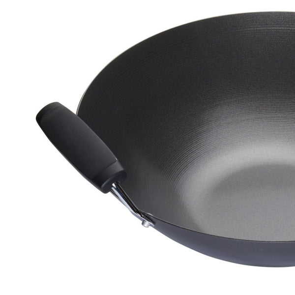 KitchenCraft World of Flavours Oriental Carbon Steel Non-Stick Wok, 35.5cm image 3