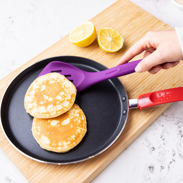 Colourworks Purple Silicone Fish Slice with Raised Edge, Slotted Design image 5