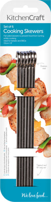 KitchenCraft Pack of Six 20cm Flat Sided Skewers image 3