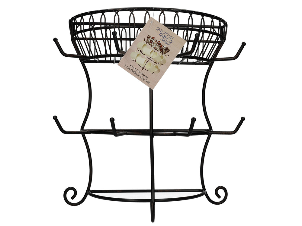 Mikasa Gourmet French Countryside Mug Tree With Basket