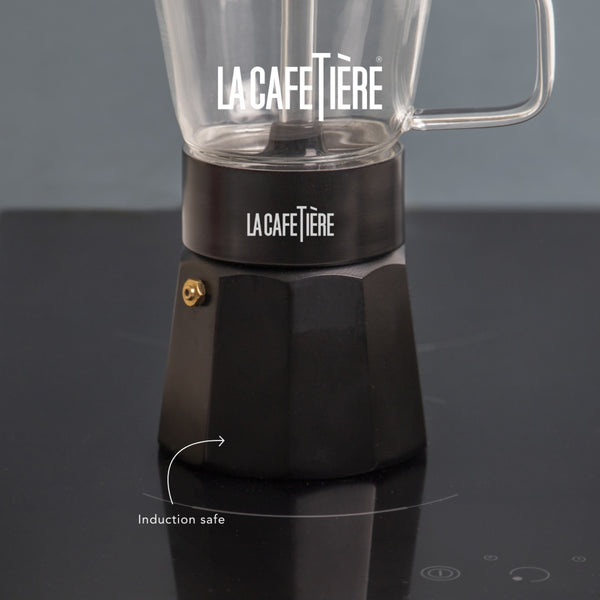 La Cafetière Verona Glass Espresso Maker - 6 Cup, Black image 9