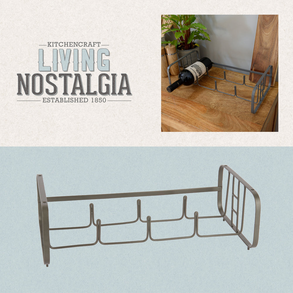 KitchenCraft Living Nostalgia Stackable Bottle Rack, Iron Wire
