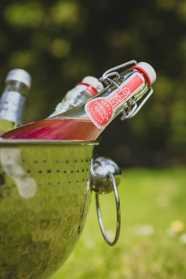 BarCraft Hammered Stainless Steel Champagne Bowl image 7