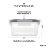 MasterClass Eco-Snap 1.4L Recycled Plastic Food Storage Container - Square