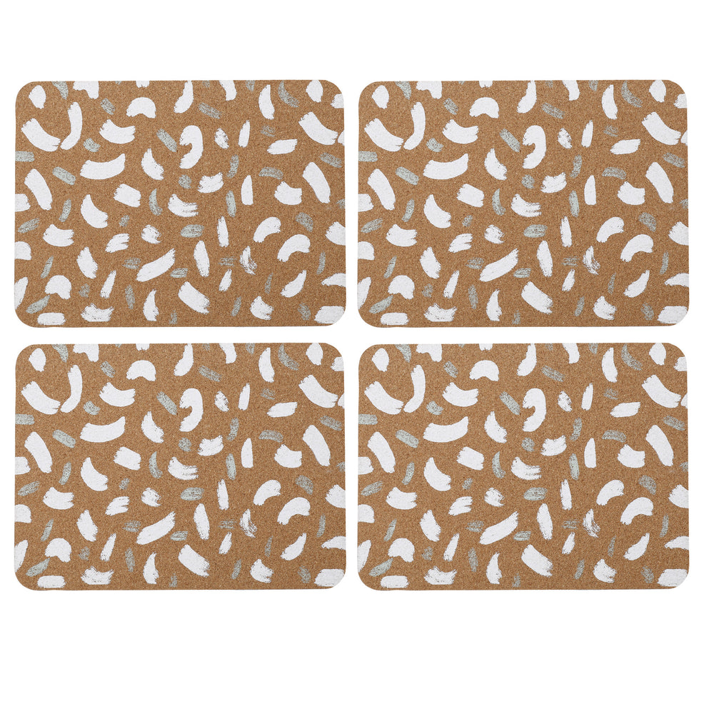 Creative Tops Printed Cork Placemats, Set of 4, Terrazzo Design, 29 x 21.5 cm