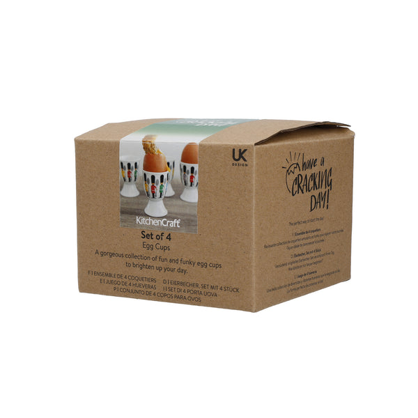 KitchenCraft Soldier Egg Cup Set - Porcelain, 4 Pieces image 4