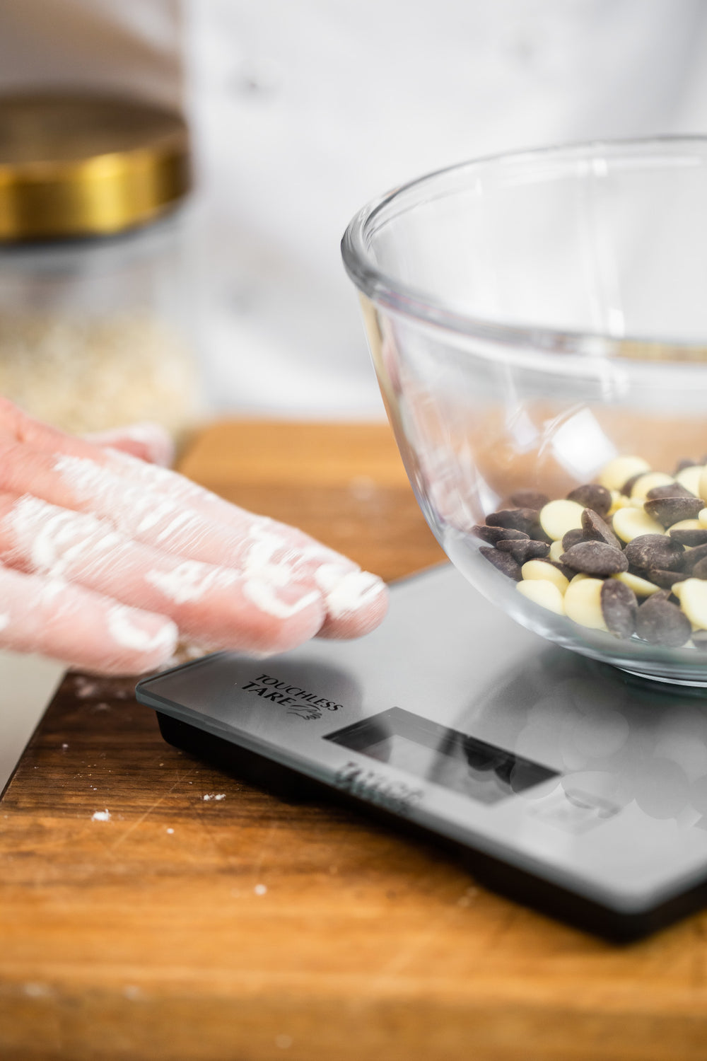 Taylor Pro Compact Digital Kitchen Scales with Touchless Tare in Gift Box, Glass / Plastic - Silver