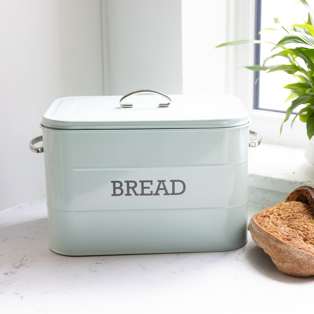 Living Nostalgia Vintage Blue Bread Bin