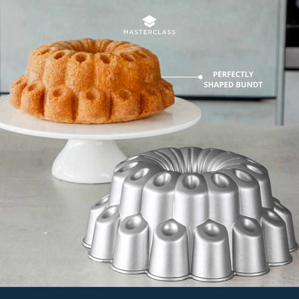 MasterClass Cast Aluminium Decorative Tiered Cake Tin, 24cm