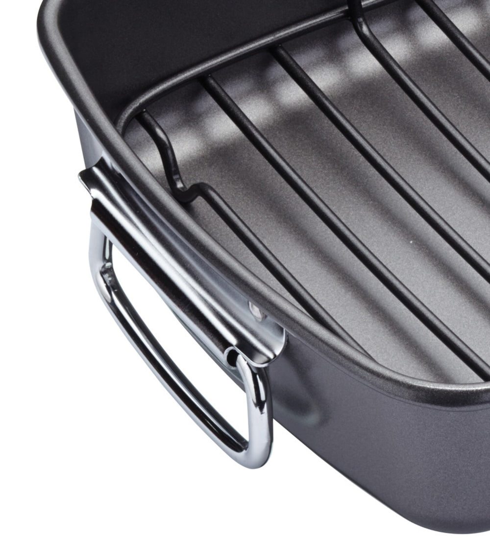 MasterClass Non-Stick Roasting Pan with Rack, 40cm x 28cm