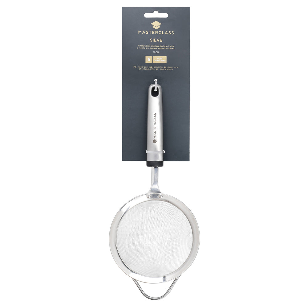 MasterClass Soft Grip Stainless Steel Sieve - 12 cm