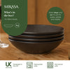 Mikasa Jardin Midnight 4-Piece Stoneware Pasta Bowl Set, 20cm, Black image 9
