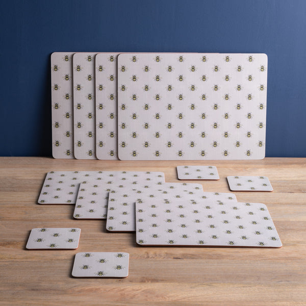 Creative Tops Country Bee Set Of 4 Square Coasters, Grey 10.5 x 10.5 x 2CM image 12