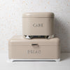 2pc Gift-Tagged Iced Latte Steel Storage Set with Cake Tin and Bread Bin - Lovello