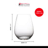 Maxwell & Williams Vino Set of 6 400ml Stemless White Wine Glasses image 8