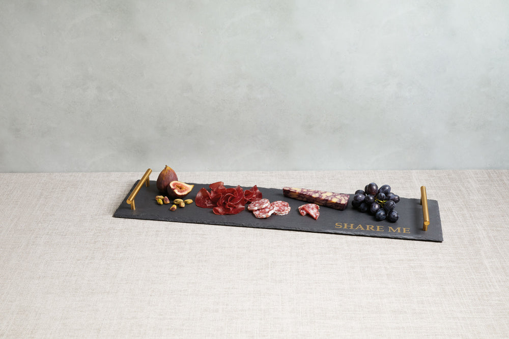 Artesà Slate with Twin Brass Coloured Handles