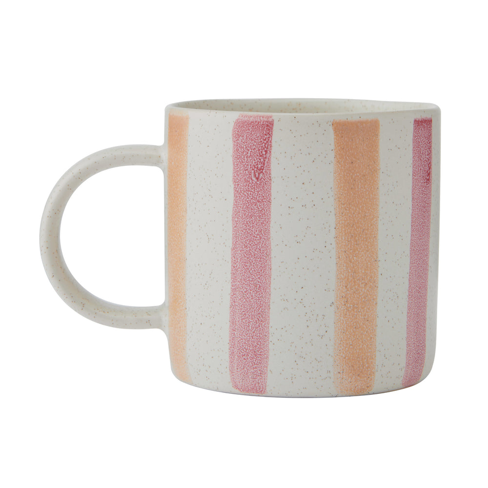 Mikasa Pink and Orange Stripe Mug, 380ML
