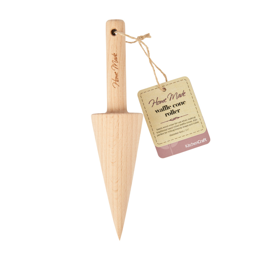 Home Made Beech Wood Waffle Cone Roller