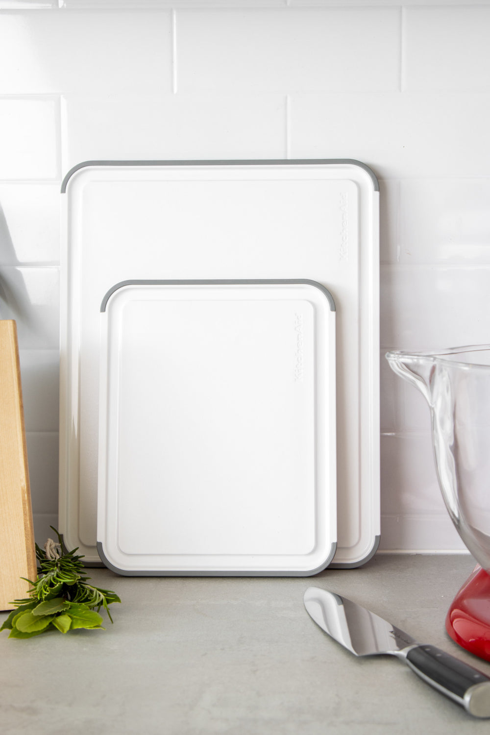 KitchenAid Classic 2pc Polypropylene Chopping Board Set,  20 x 25cm, 35 x 28cm