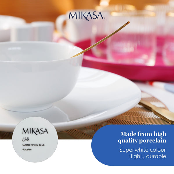 Mikasa Chalk Porcelain Cereal Bowls, Set of 4, 14cm, White image 11