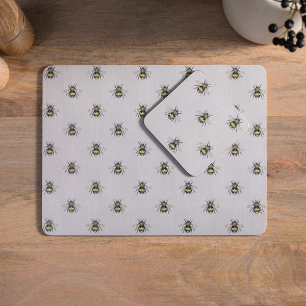 Creative Tops Printed Country Bee Rectangle Placemats Set Of 4, Grey, 30 x 22.5CM image 5