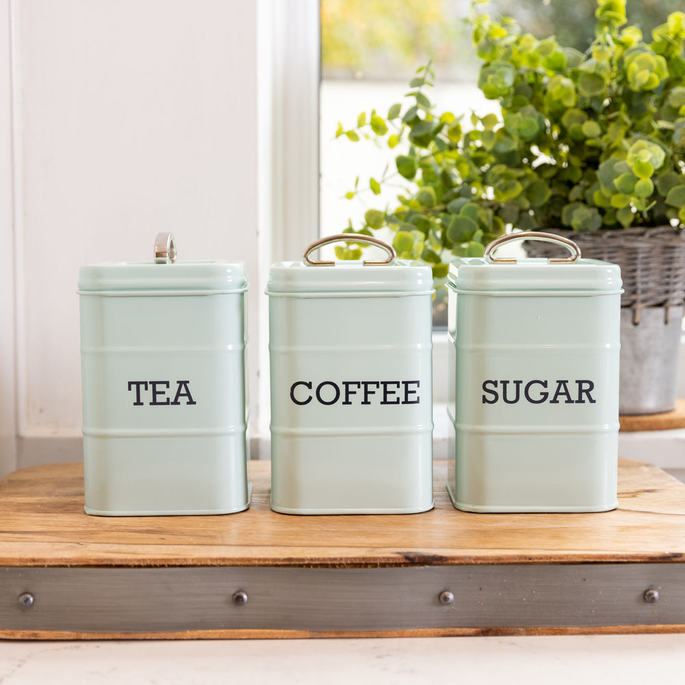 Living Nostalgia Vintage Blue Coffee Tin