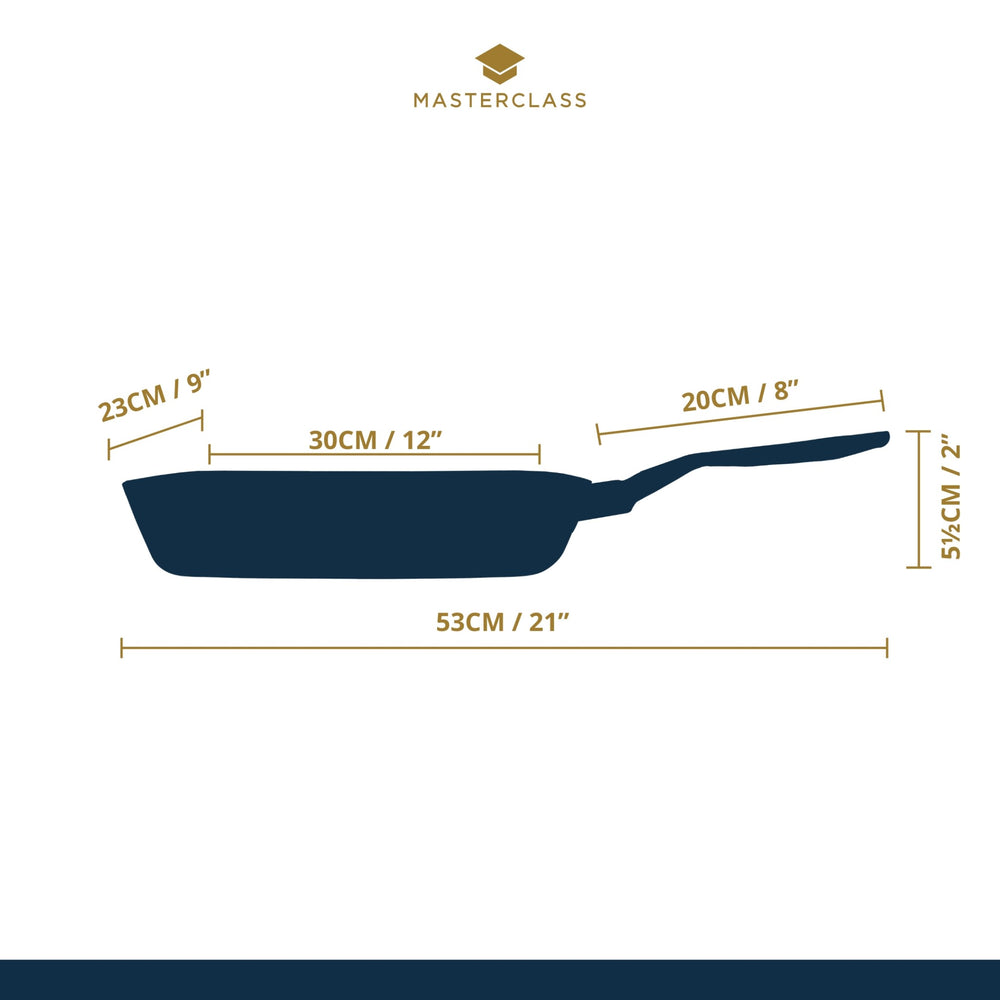 MasterClass Cast Aluminium Grill Pan, 28cm